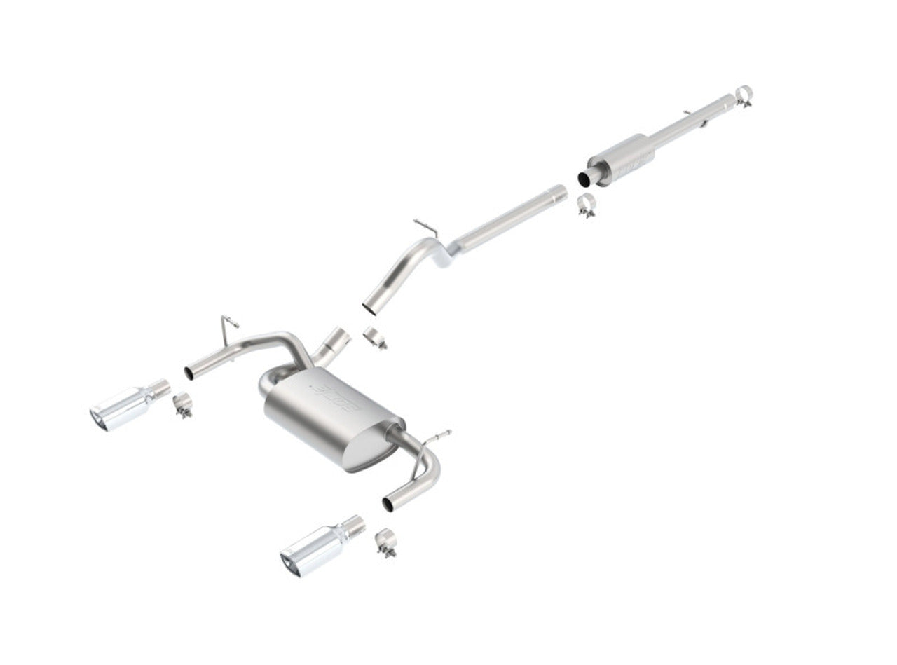 Borla 12-16 Jeep Wrangler JK 3.6L AT/MT 4Wheel 4dr Truck Single Split Rear Exit Catback Exhaust - Mammoth Racing -