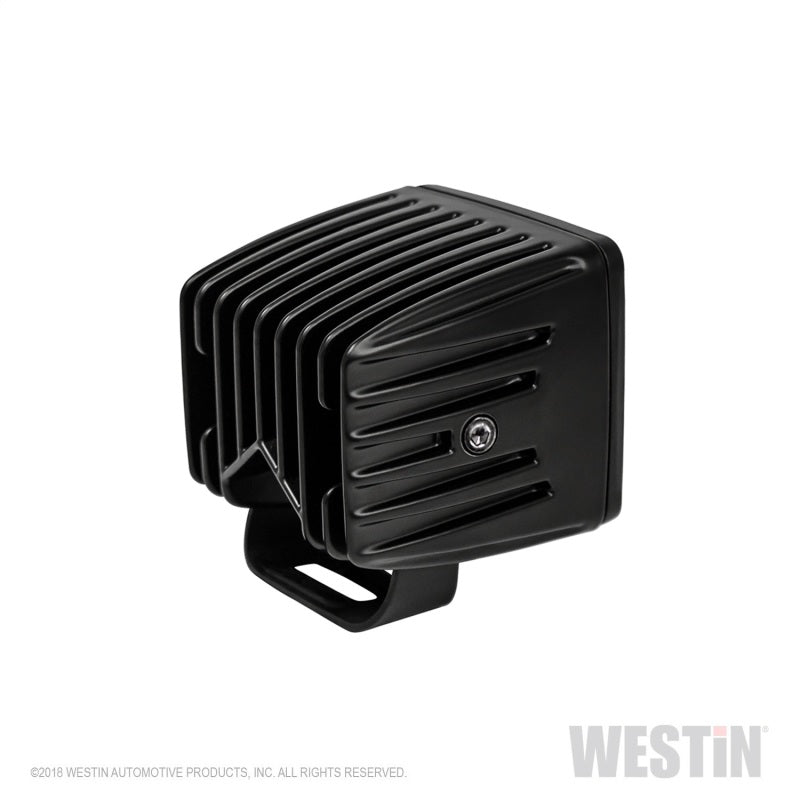 Westin HyperQ LED Auxiliary Lights 3in x 3in cube 20w Flood - Black - Mammoth Racing -