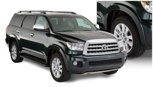 Bushwacker 08-15 Toyota Sequoia OE Style Flares 4pc Fits w/ Factory Mudflap - Black - Mammoth Racing -
