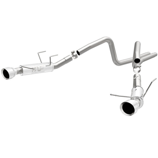 Magnaflow 2014 Ford Mustang V6 3.7l Comp Series Dual Split Rear Polished Stainless C/B Perf Exhaust - Mammoth Racing -