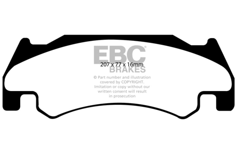 EBC 05-06 Dodge Ram SRT-10 8.3 Yellowstuff Front Brake Pads - My Store