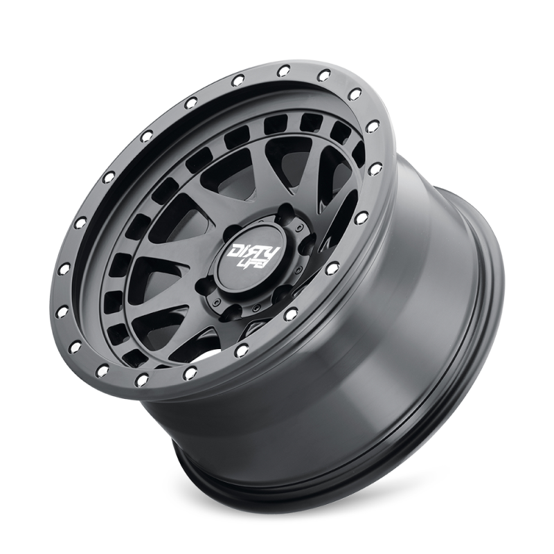 Dirty Life 9311 Enigma Pro 17x9/6x139.7 BP/-38mm Offset/106mm Hub Matte Black Wheel - Beadlock - Mammoth Racing -