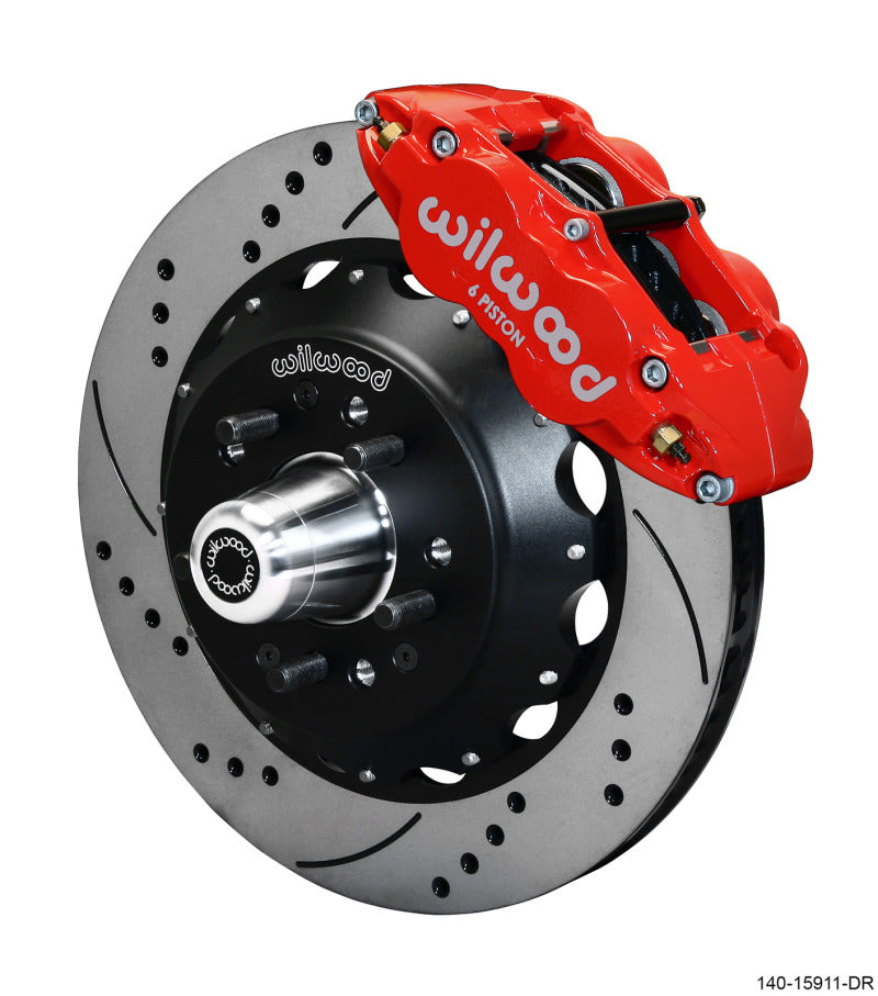 Wilwood Narrow Superlite 6R Front Big Brake Kit 14.00in SRP Drilled and Slotted Rotor - Red - My Store