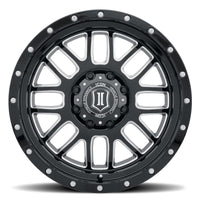 Icon Alpha 20x9 8x180 12mm Offset 5.5in BS Gloss Black Milled Spokes Wheel - Mammoth Racing -