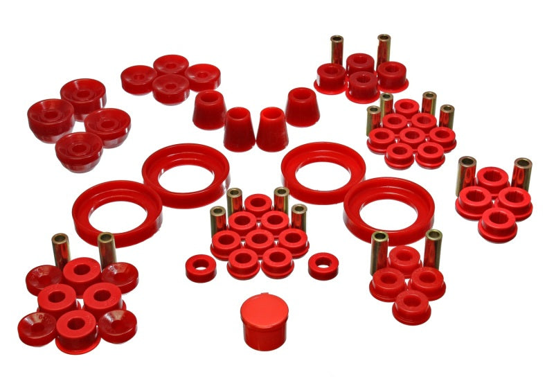 Energy Suspension 92-96 Honda Prelude Red Hyper-Flex Master Bushing Set - Mammoth Racing -