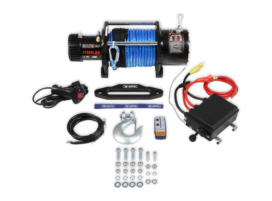 ANVIL - 17,000 LBS WINCH W/ SYNTHETIC ROPE & ALUMINUM FAIRLEAD - My Store