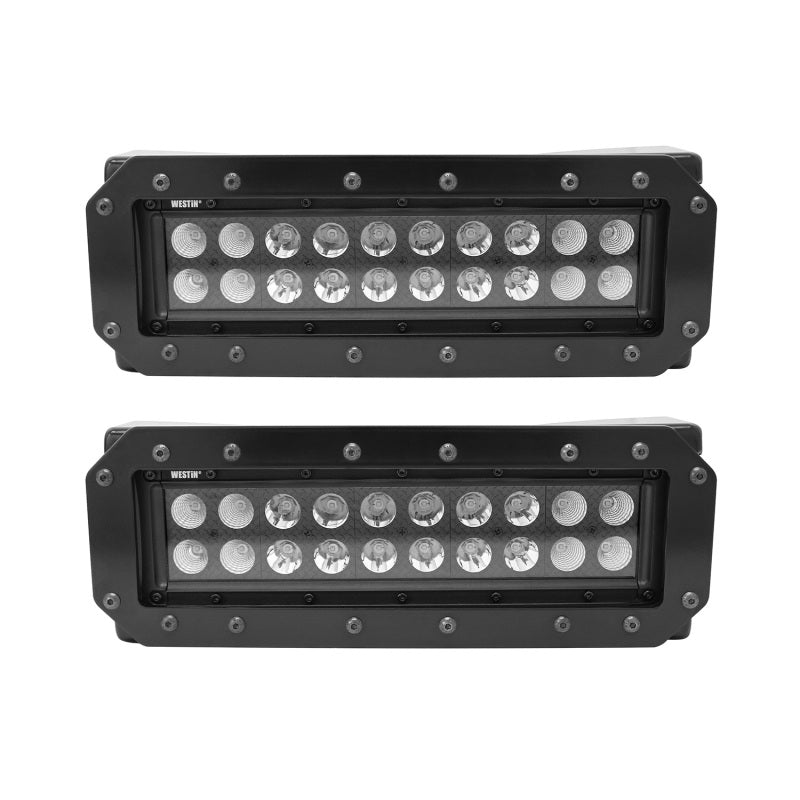Westin HDX Flush Mount B-FORCE LED Light Kit (Set of 2) w/wiring harness - Black - Mammoth Racing -