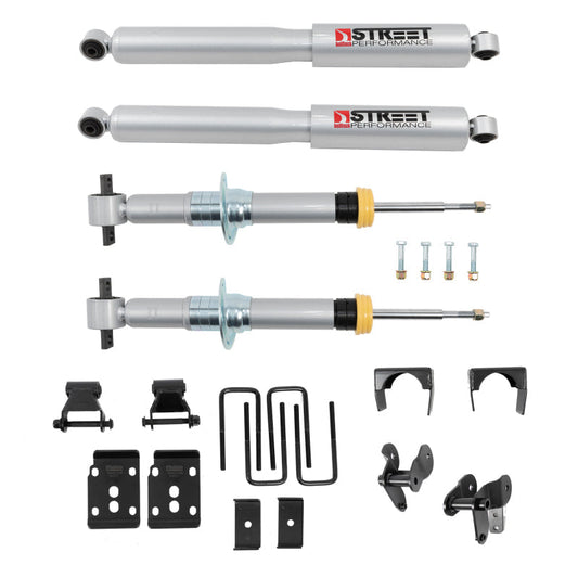 Belltech 2021+ Ford F-150 4WD 1in to 3.5in Front 5.5in Rear Lowering Kit - Mammoth Racing -