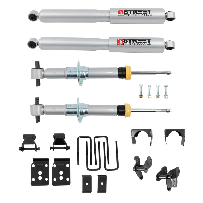 Belltech 2021+ Ford F-150 4WD 1in to 3.5in Front 7.5in Drop Rear Lowering Kit - Mammoth Racing -