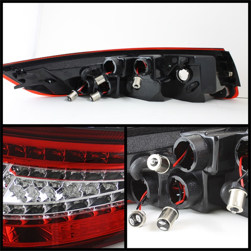 Xtune Porsche 911 997 05-08 LED Tail Lights Red Clear ALT-ON-P99705-LED-RC - Mammoth Racing -
