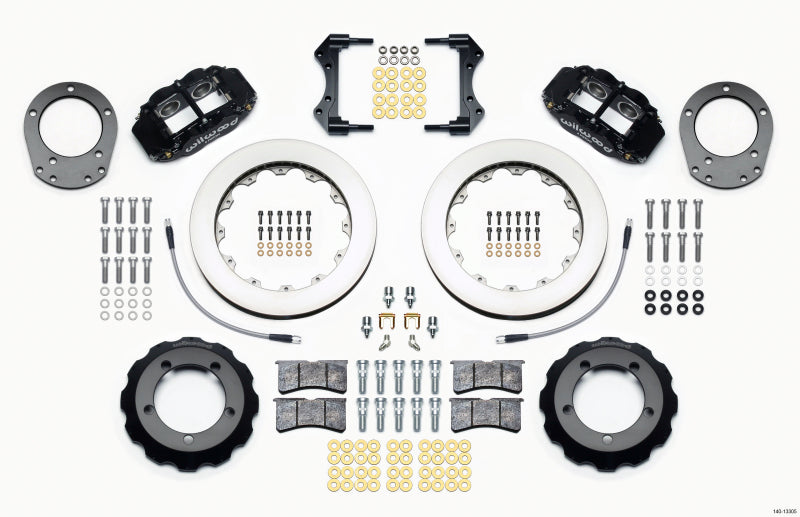 Wilwood Narrow Superlite 4R Front Hat Kit 12.88in 76-77 Ford Bronco Dana 44 w/Lines - Mammoth Racing -