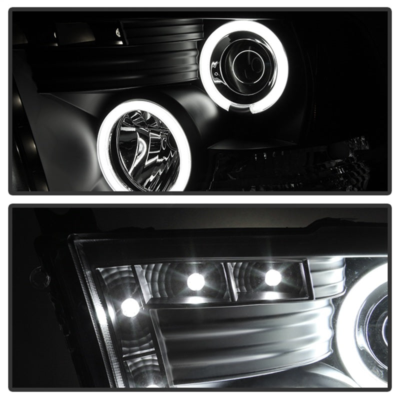 Spyder Dodge Ram 1500 09-14 Projector Headlights Halogen- CCFL Halo LED - Blk PRO-YD-DR09-CCFL-BK - Mammoth Racing -