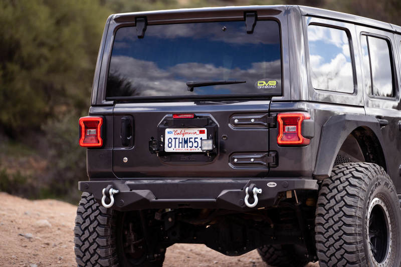 DV8 Offroad 18-22 Jeep Wrangler JL Spare Tire Delete Kit w/Light Mounts - Mammoth Racing -