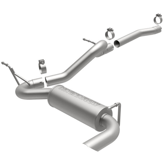 MagnaFlow 12-14 Jeep Wrangler 3.6l Single Straight Rear P/S Exit Stainless C/b Perf Exhaust-Comp - Mammoth Racing -