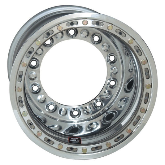 Weld Wide 5 HS Direct Mount 15x14 / 5x10.25 BP / 5in. BS Polished Assembly - Outer Beadlock - Mammoth Racing -