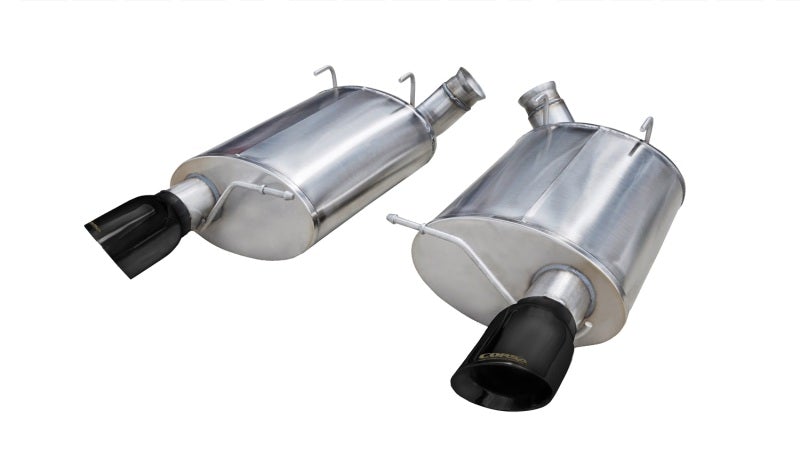 Corsa 11-12 Ford Mustang Shelby GT500 5.4L V8 Black Sport Axle-Back Exhaust - Mammoth Racing -