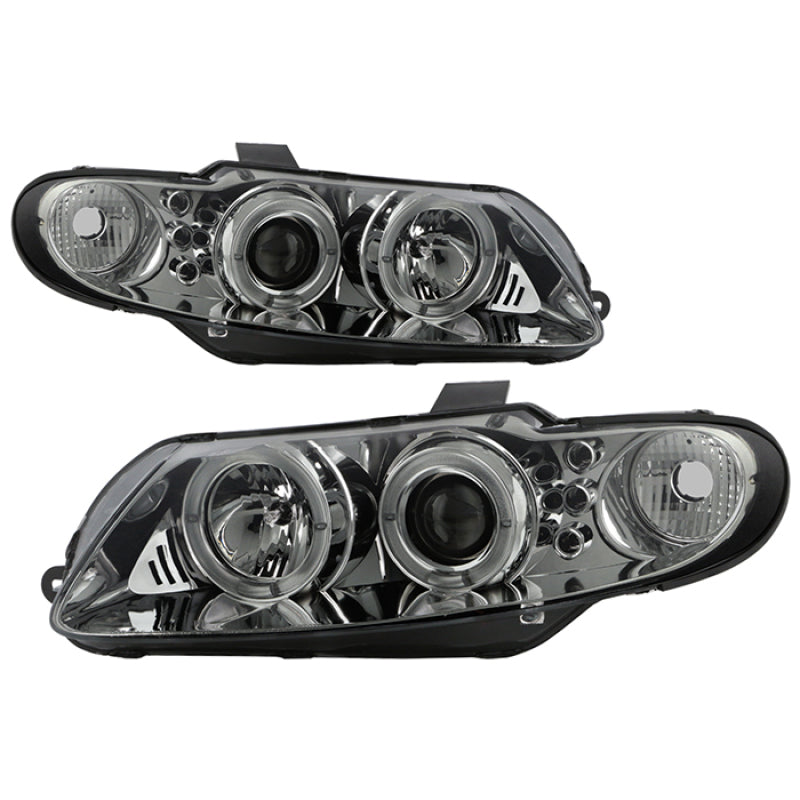 Spyder Pontiac GTO 04-06 Projector Headlights LED Halo LED Smoke High H1 Low H1 PRO-YD-PGTO04-HL-SM - Mammoth Racing -