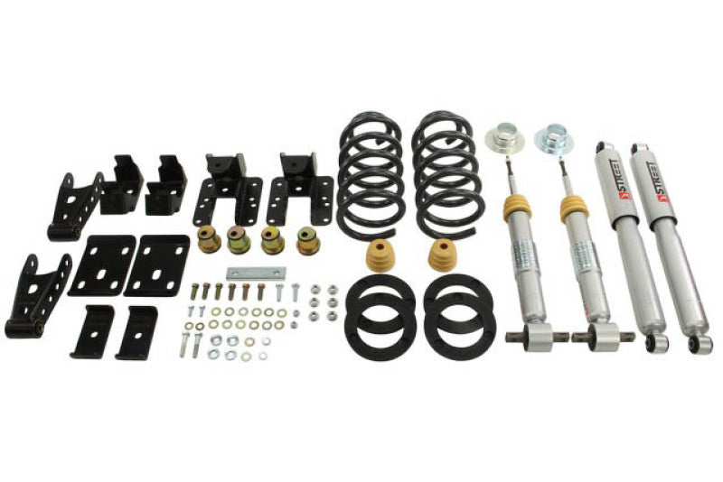 Belltech Lowering KIT 14-17 Chevy Silverado/Sierra 1in to 2in Front/4in Rear w/ Street Perf Shocks - Mammoth Racing -