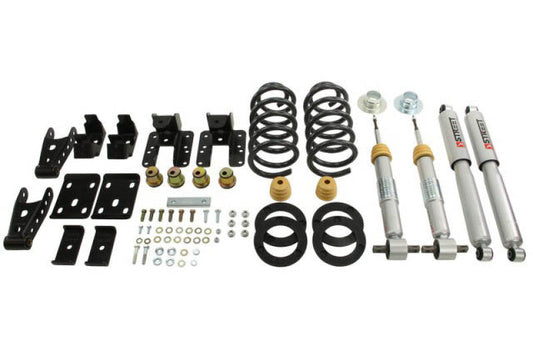 Belltech Lowering KIT 14-17 Chevy Silverado/Sierra 1in to 2in Front/4in Rear w/ Street Perf Shocks - Mammoth Racing -