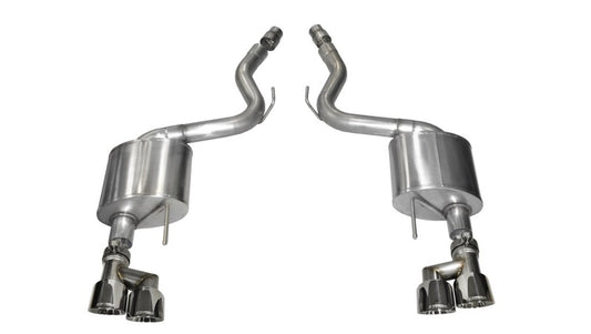 Corsa 15-16 Ford Mustang GT 5.0 3in Axle Back Exhaust Polish Quad Tips (Sport) - Mammoth Racing -