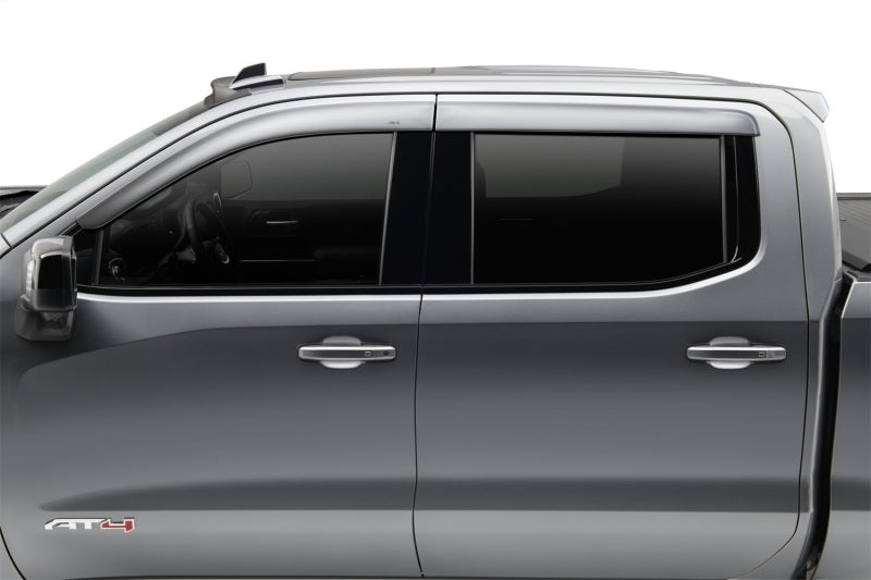 AVS 20-22 Chevrolet Silverado 1500 CC Ventvisor Low Pro Color Match Deflectors 4pc - Silver Ice Met. - Mammoth Racing -