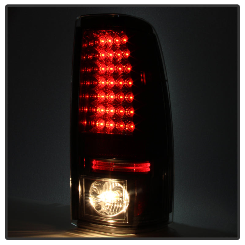 Spyder Chevy Silverado 1500 03-06 (Not Fit Stepside)LED Tail Lights Blk Smke ALT-YD-CS03-LED-BSM - Mammoth Racing -