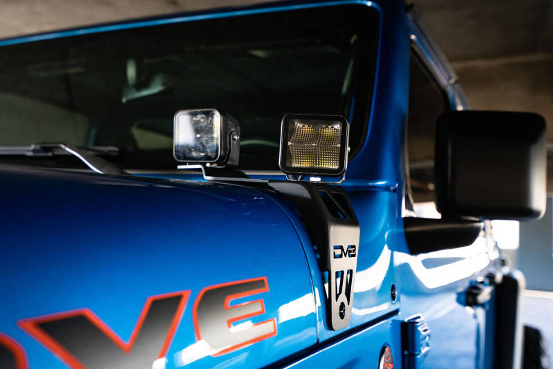 DV8 Offroad 20-22 Jeep JL 392/ Jeep JT Mojave Edition Dual Pod Light Mounts - Mammoth Racing -