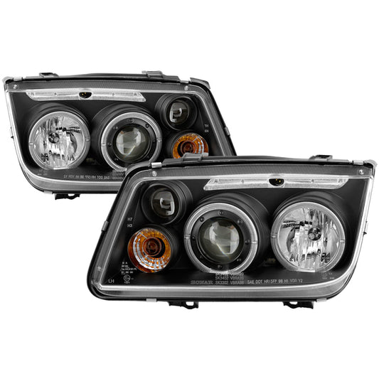 Spyder Volkswagen Jetta 99-05 Projector HeadlightsLED Halo Blk PRO-YD-VJ99-HL-BK - Mammoth Racing -