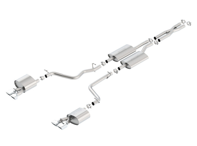 Borla 11-14 Dodge Challenger 3.6L AT/MT RWD 2Dr Single Split Rear Exit Rectangle Tip Catback Exhaust - My Store