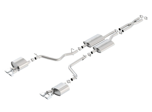 Borla 11-14 Dodge Challenger 3.6L AT/MT RWD 2Dr Single Split Rear Exit Rectangle Tip Catback Exhaust - My Store