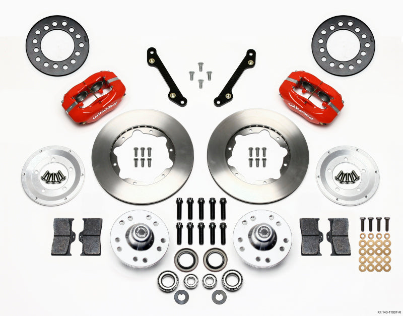 Wilwood Forged Dynalite Front Kit 11.00in Red 70-78 Camaro - Mammoth Racing -