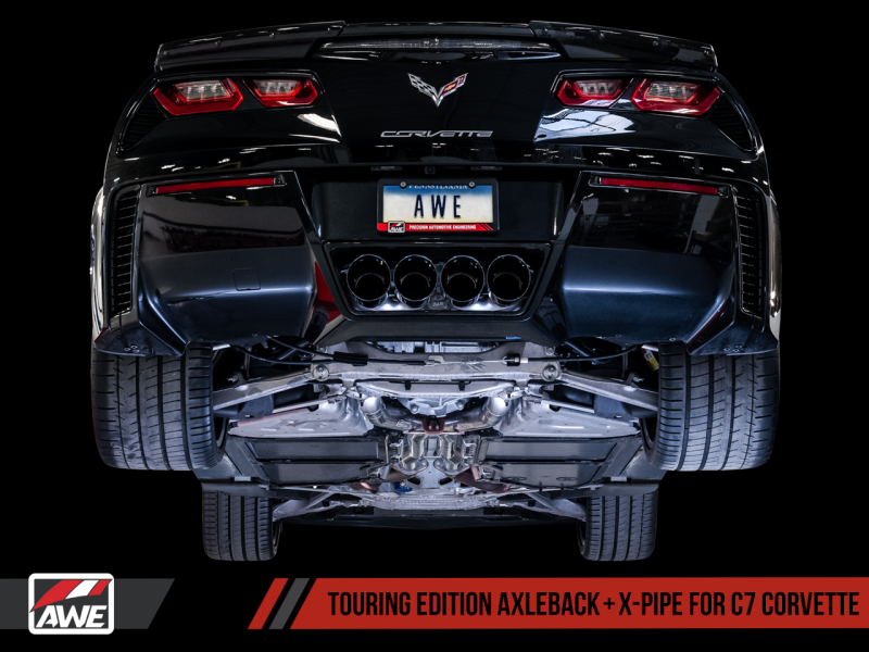 AWE Tuning 14-19 Chevy Corvette C7 Z06/ZR1 Touring Edition Axle-Back Exhaust w/Black Tips - Mammoth Racing -
