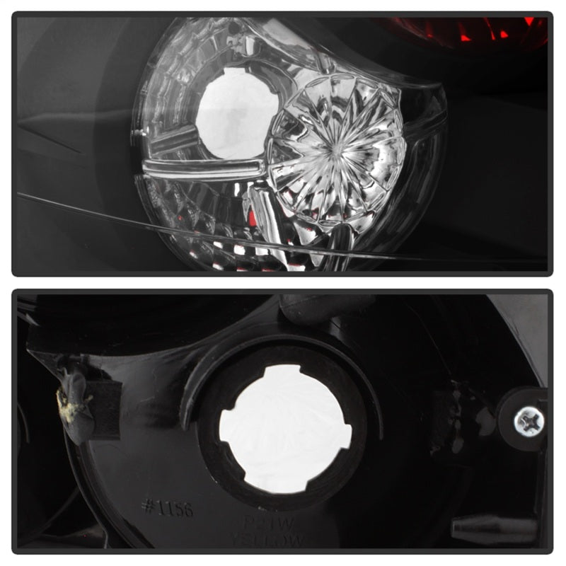 Spyder Hyundai Santa Fe 01-06 (01-04 Model use 3 Bulbs only)Euro Tail Lights Blk ALT-YD-HYSF01-BK - Mammoth Racing -