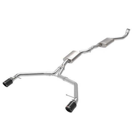 afe MACH Force-Xp 13-16 Audi Allroad L4 SS Axle-Back Exhaust w/ Black Tips - Mammoth Racing -