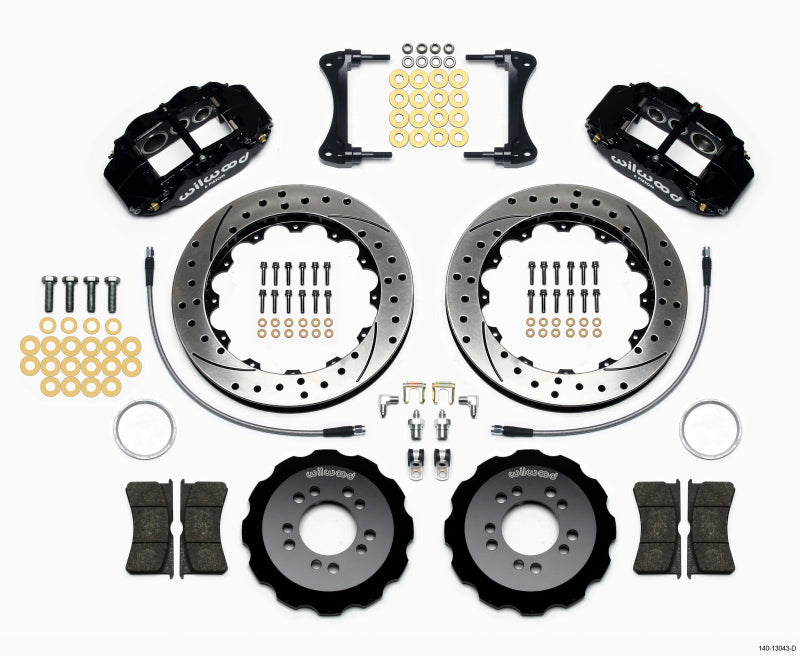 Wilwood Narrow Superlite 6R Front Hat Kit 13.06in Drilled 2008-up Hyundai Genesis Coupe w/Lines - Mammoth Racing -