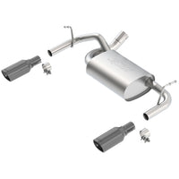 Borla 12-14 Jeep Wrangler JK 2Dr & 4Dr Rear Section ATAK Single Sqaure Rolled Angle-Cut Exit Exhaust - Mammoth Racing -