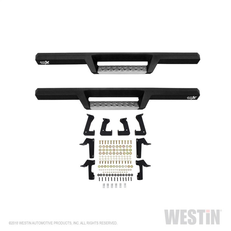 Westin 07-18 Jeep Wrangler JK 2dr. HDX Stainless Drop Nerf Step Bars - Tex. Blk - Mammoth Racing -