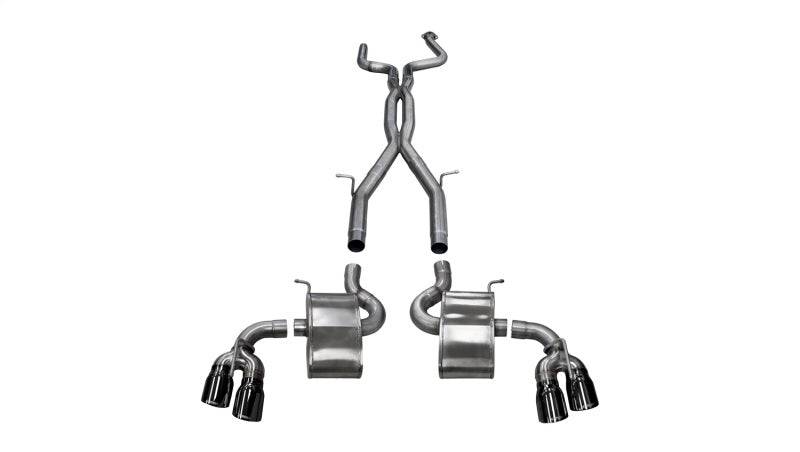 Corsa 16-18 Chevy Camaro SS 6.2L Xtreme+ 2.75in Cat-Back Dual Rear Exit w/ Twin 4in Black PVD Tips - Mammoth Racing -