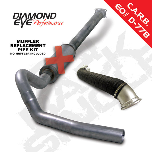 Diamond Eye KIT 4in CB MRP SGL w/ TDP SS 04-05 Chevy/GMC 6.6L Duramax 2500/3500 - Mammoth Racing -