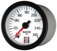 Autometer Stack 52mm 100-260 Deg F 1/8in Nptf Male Pro Stepper Motor Water Temp Gauge - White - My Store