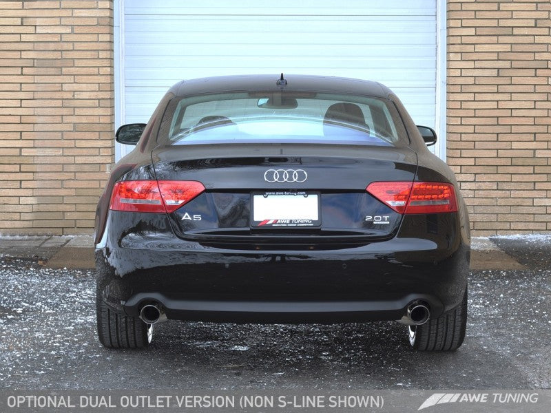 AWE Tuning Audi B8 A5 2.0T Touring Edition Exhaust - Dual Outlet Diamond Black Tips - Mammoth Racing -