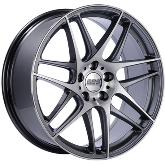 BBS CC-R 20x10.5 5x114.3 ET25 Satin Platinum Polished Rim Protector Wheel -82mm PFS/Clip Required
