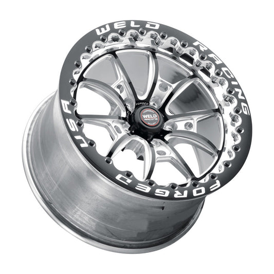 Weld S80 18x5 / 5x4.5 BP / 2.1in. BS (-23mm Offset) Black Wheel 3.18 ID (High Pad) - non-Beadlock - Mammoth Racing -