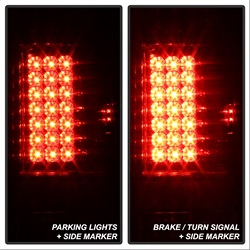 Spyder Ford F150 side 97-03/F250/350 Duty 99-07 LED Tail Lights Red Clear ALT-YD-FF15097-LED-RC - Mammoth Racing -