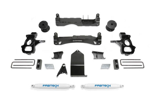 Fabtech 14-18 GM C/k1500 P/U w/oE Alm Or Stmp Stl UCA 4in Basic Sys w/Perf Shks - My Store