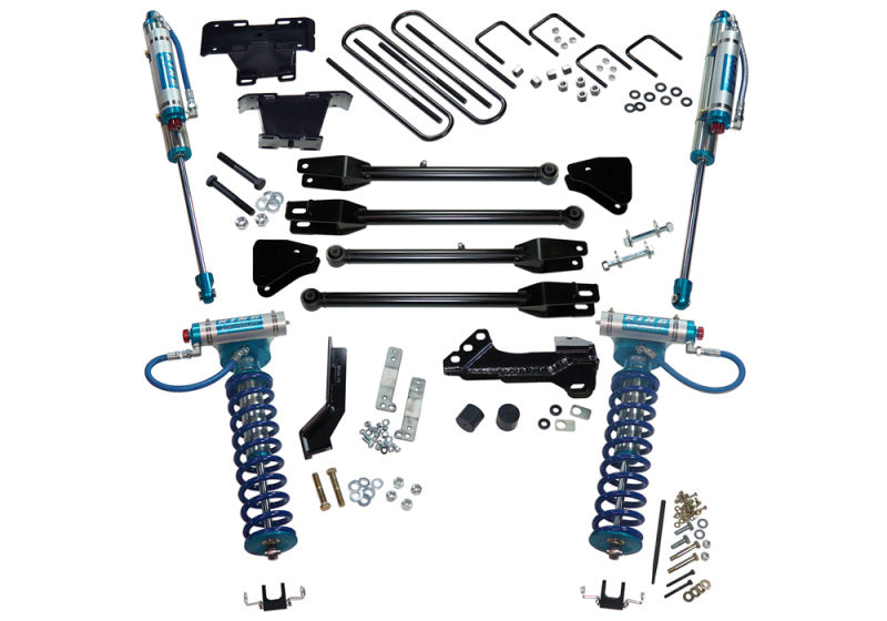 Superlift 17-19 Ford F-250 SD 4WD 4in Lift Kit w/4-Link King Front Coilovers/Rear Reservoir Shocks - Mammoth Racing -