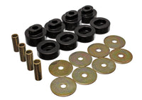 Energy Suspension 73-79 Chrysler RWD B-Body (Charger/GTX/Roadrunner/Superbee) Black Body Mount Set - Mammoth Racing -