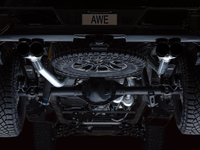 AWE Tuning 22-23 GMC Sierra 1500 AT4X 6.2L 0FG Catback Split Dual (Flat Bumper) - Diamond Black Tips - Mammoth Racing -