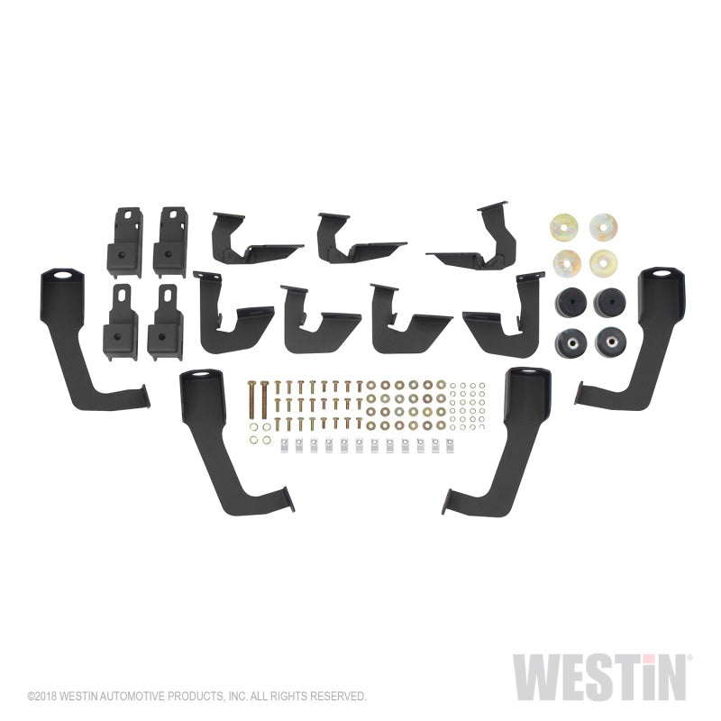 Westin/HDX 07-18 Chevrolet Silverado 2500 6.5ft Drop Wheel to Wheel Nerf Step Bars - Textured Black - Mammoth Racing -