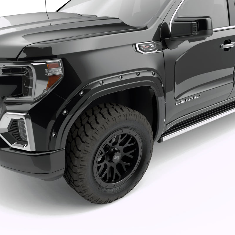 EGR 19-23 Gmc Sierra 1500 Painted To Code Traditional Bolt-On Look Fender Flares Black Set Of 4 - Mammoth Racing -